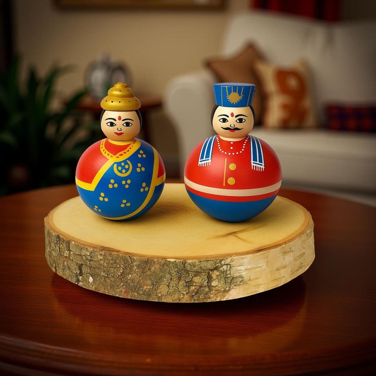 Artisan crafting wooden toy