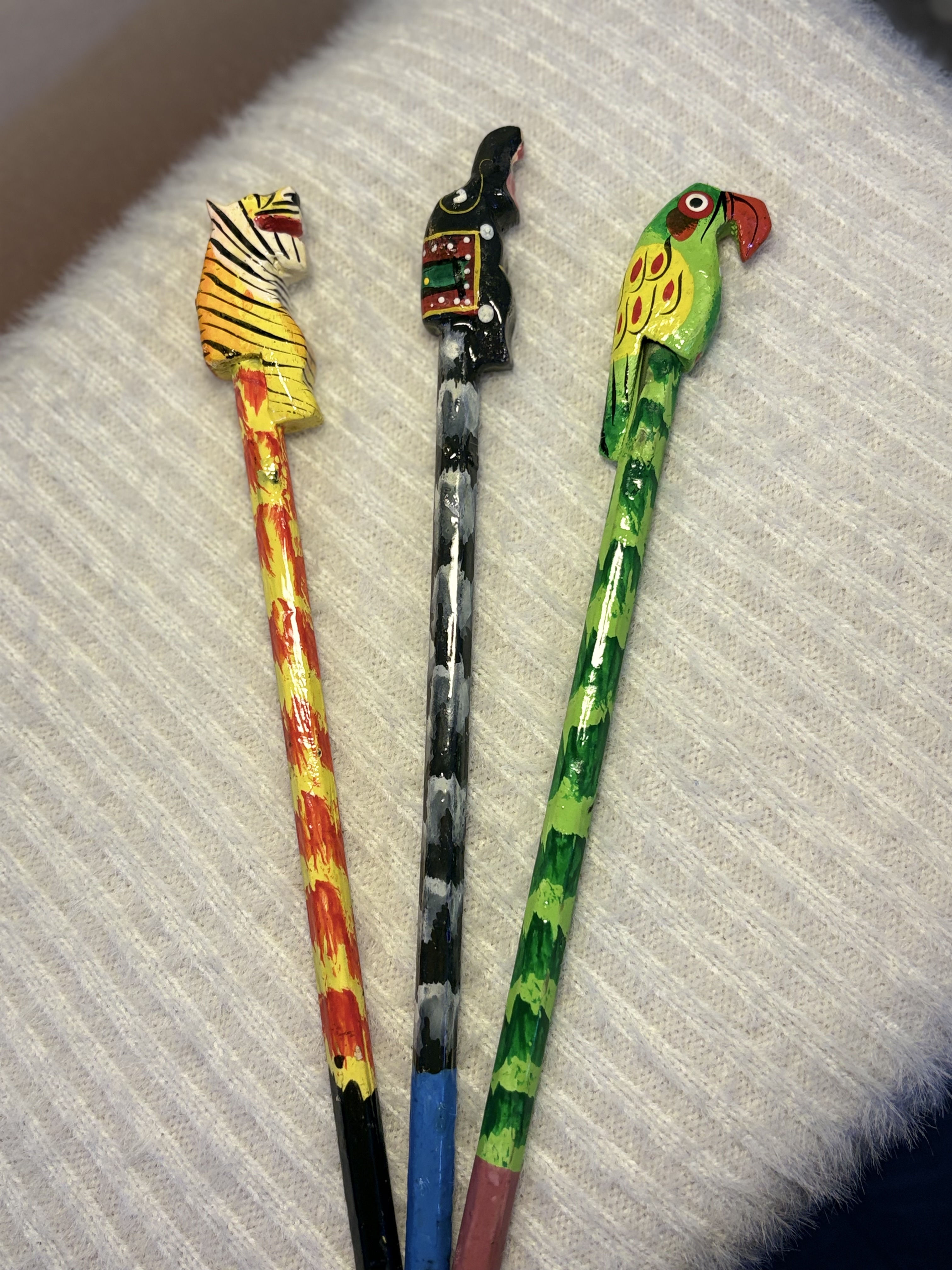 Handcrafted Animal Head Wooden Pencils