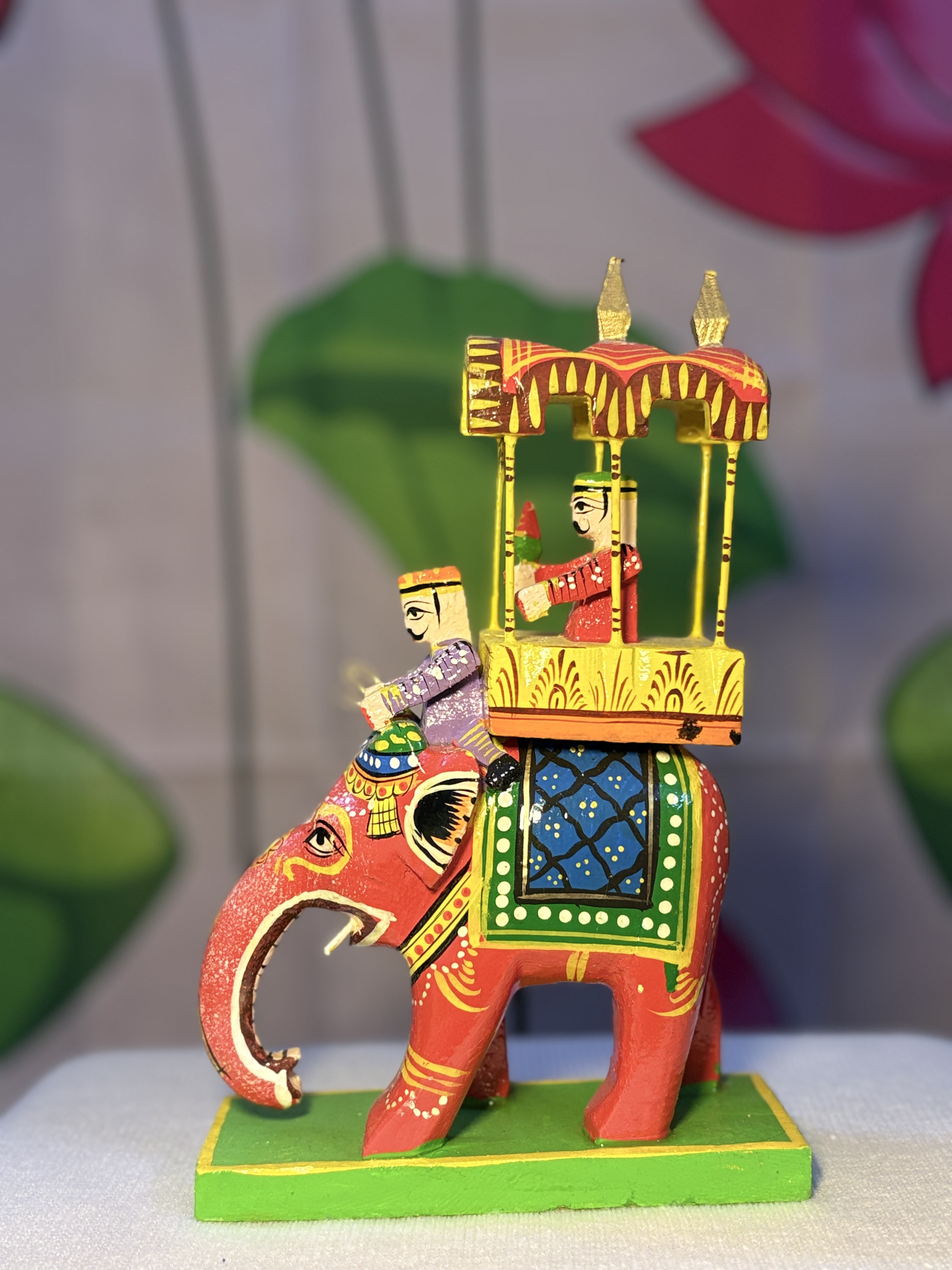 Handcrafted Elephant Ambari (Red)