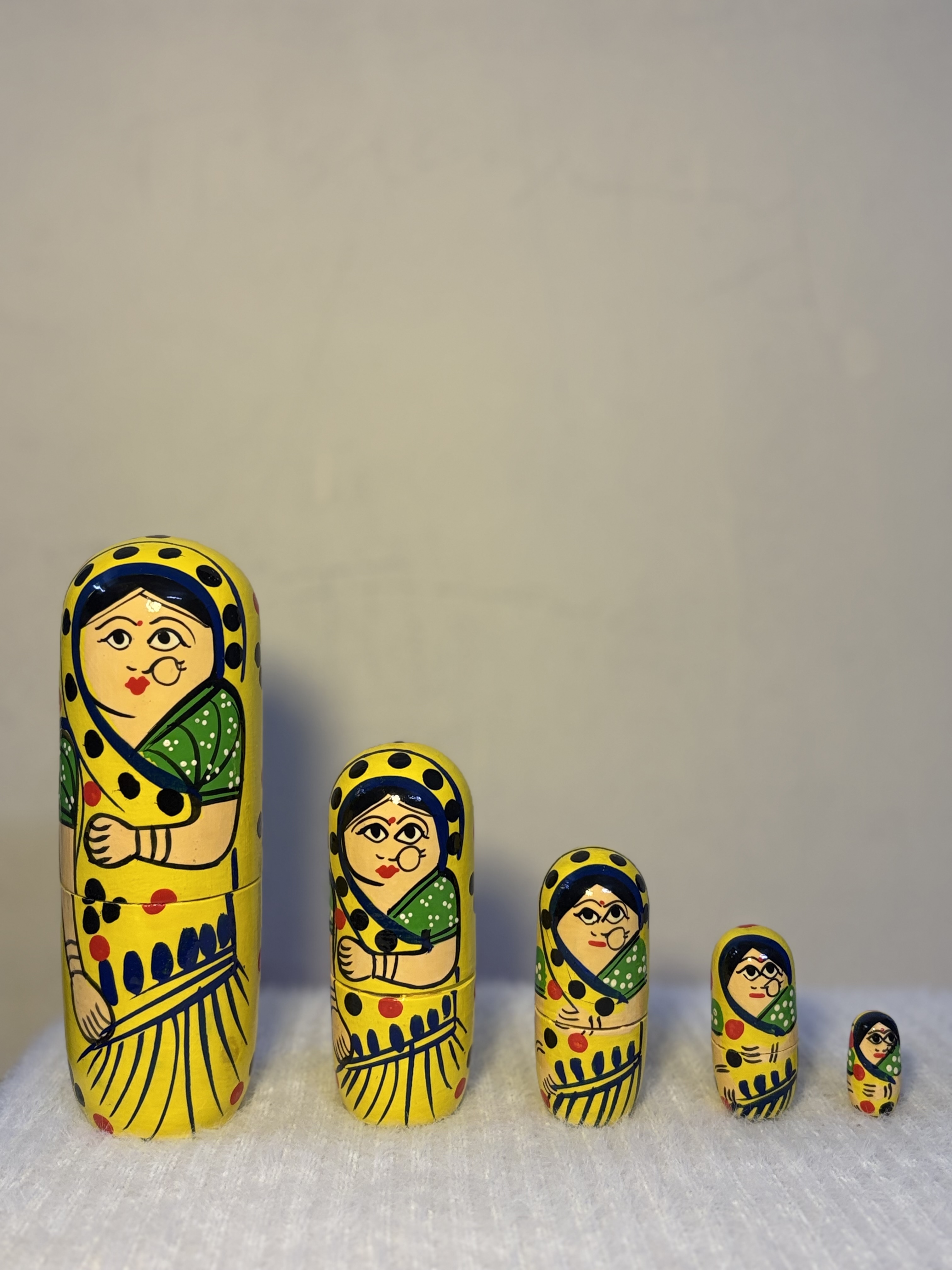 Handcrafted Indian Lady Nesting Dolls